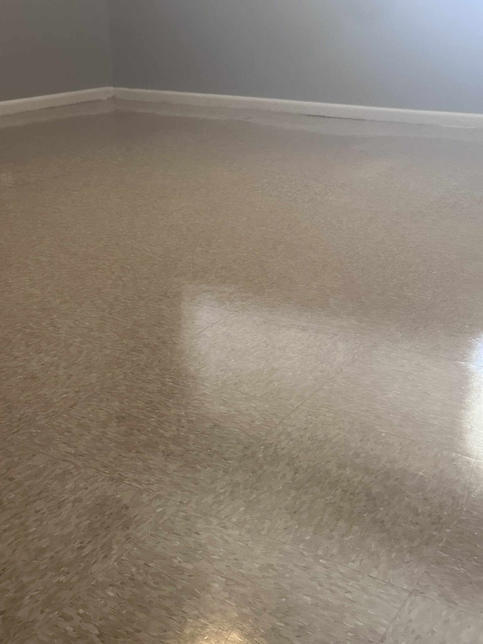 Dull VCT flooring before strip and wax service in the Phoenix area