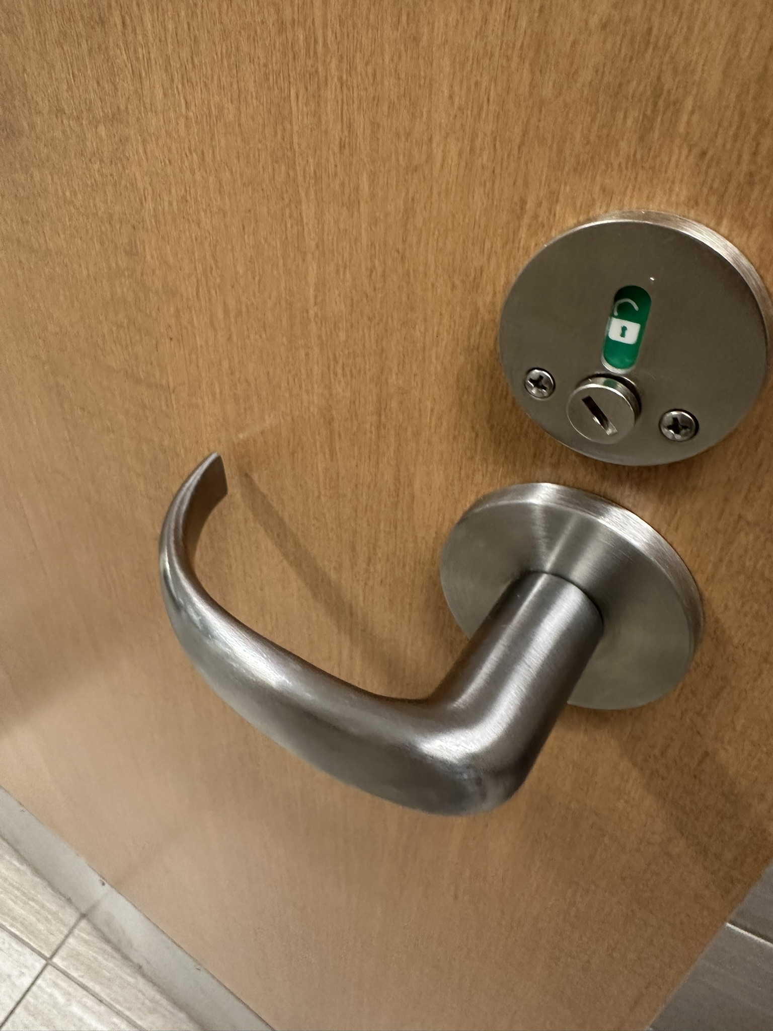 Door handle and high-touch surface reviewed during inspection
