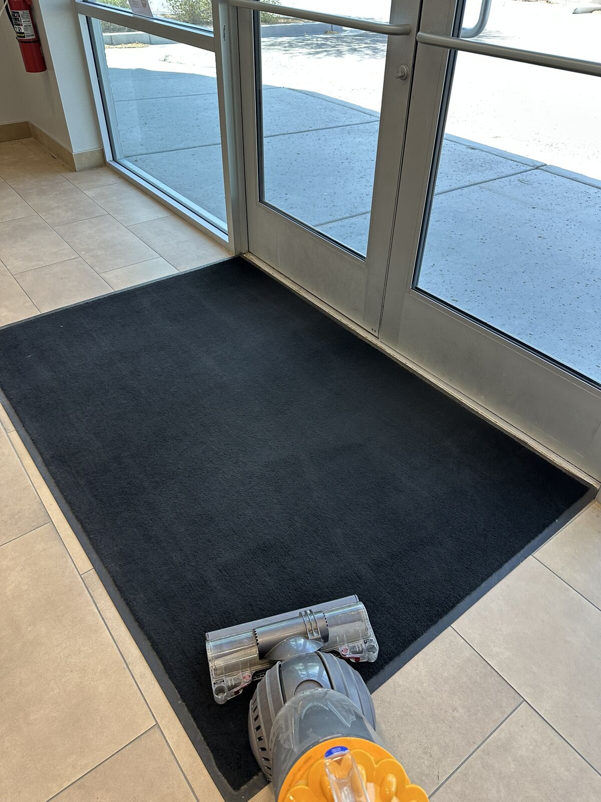 Warehouse entry mat before janitorial cleaning in Phoenix