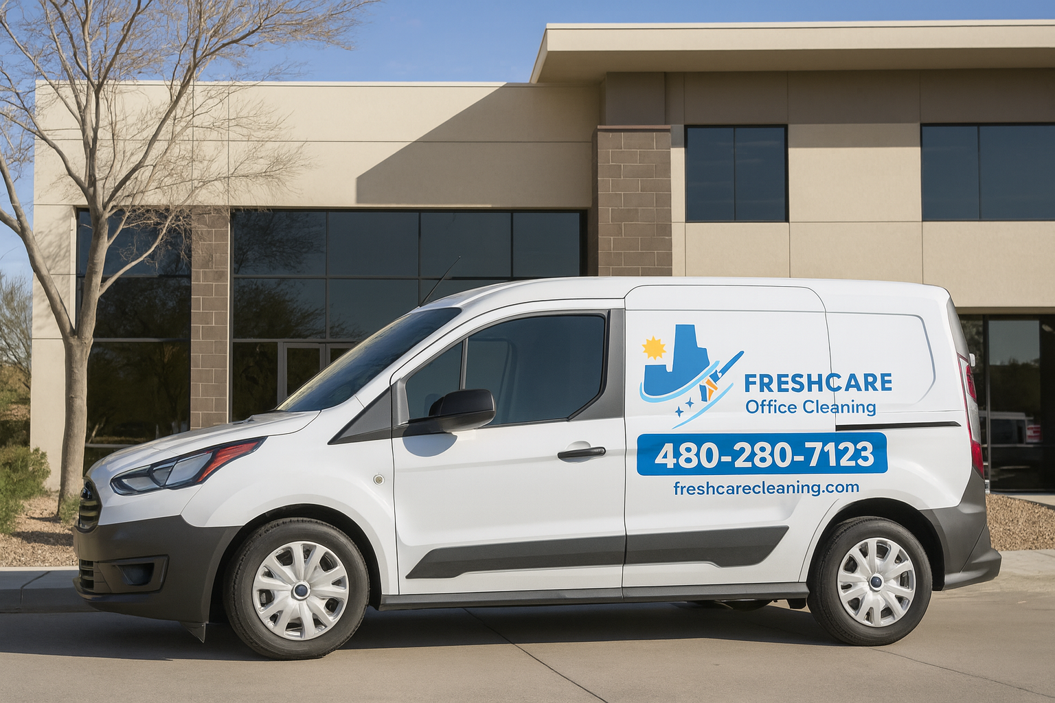 Fresh Care Cleaning team servicing a Phoenix office