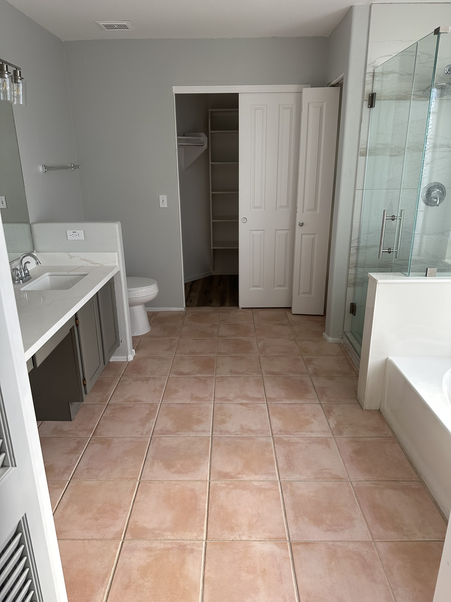 Bathroom before move-out cleaning